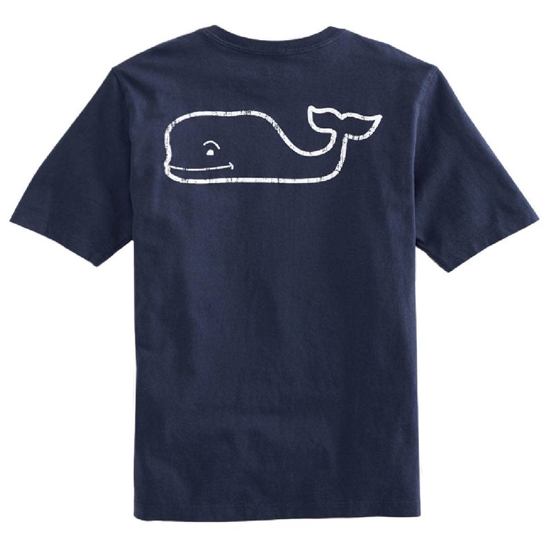 Vineyard Vines Unisex Child Boys' Short Sleeve Vintage Whale Pocket T-Shirt, Blue Blazer, Large US - Image 1